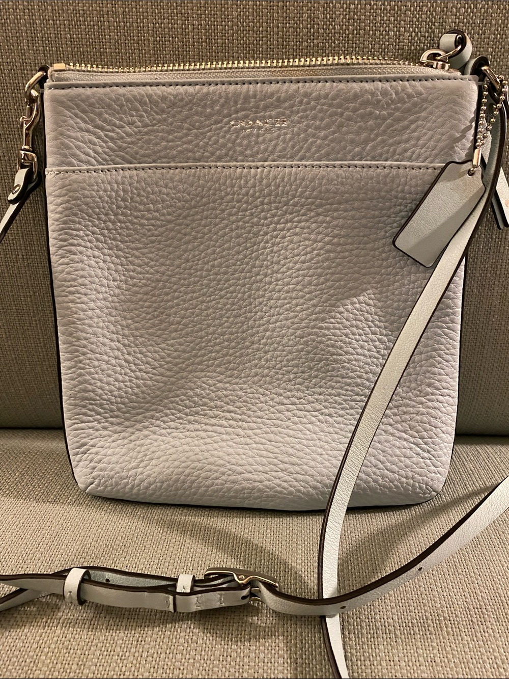 Coach Bleecker Pebbled Leather North /South Bag